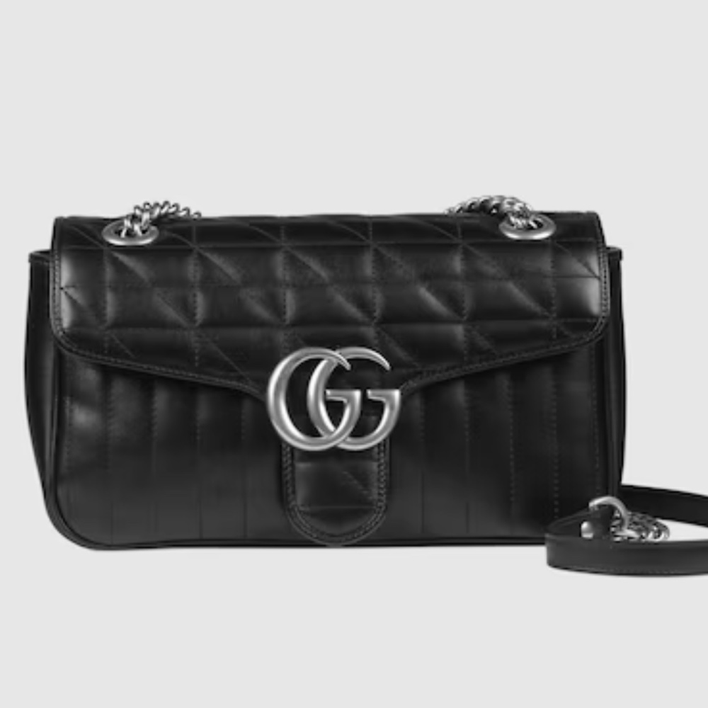 Gucci - GG Marmont Small Black Quilted Shoulder Bag - MSRP $2550 - BNWT